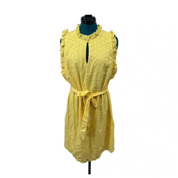 Nordstrom London Times Petunia Ruffle Neck Waist Tie Dress   NWOT - Picture 3 of 7